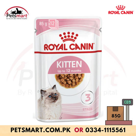 Royal Canin Kitten with Gravy Wet Cat Food Pouches 85g
