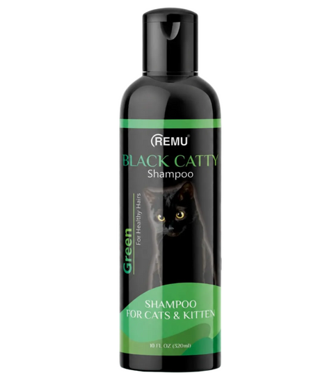 Remu Black Catty Green Healthy Hair Shampoo 120ml for cats and kittens