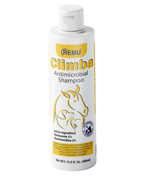 Remu Climba Antimicrobial Shampoo 400ml with Climbazole 1 percent and Chlorhexidine 2 percent