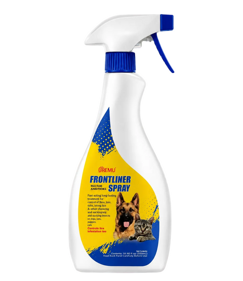 Remu Frontliner Tick and Flea Spray 500ml for pet environment flea and tick control