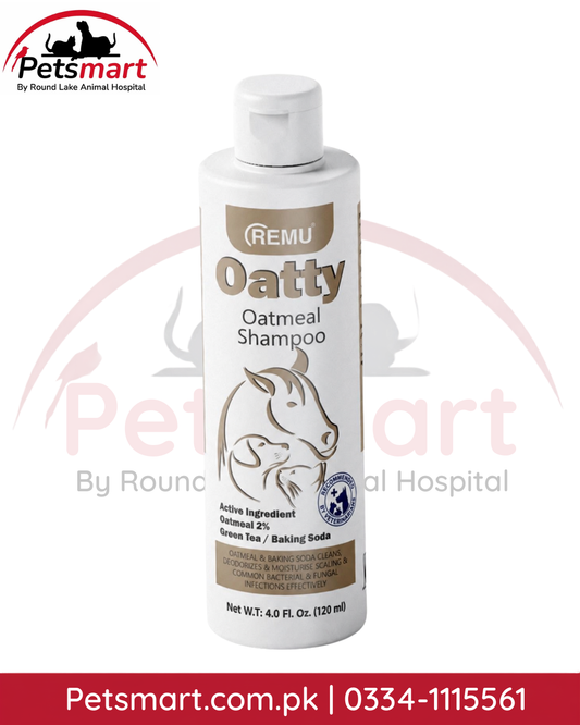 Remu Oatty Oatmeal Shampoo 120ml with 2 percent oatmeal green tea and baking soda