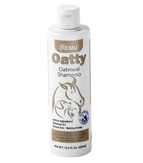 Remu Oatty Oatmeal Shampoo 400ml with 2 percent oatmeal green tea and baking soda