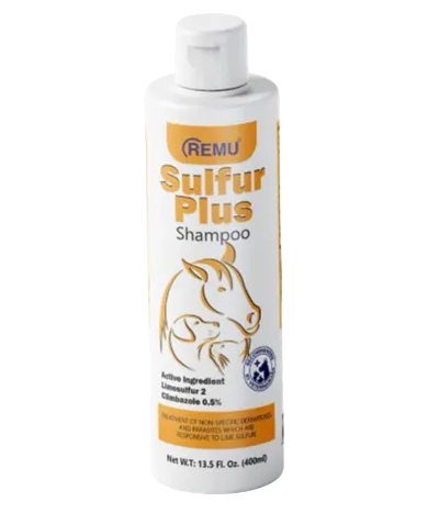 Remu Sulfur Plus Medicated Pet Shampoo 400ml with lime sulfur and Climbazole 0.5 percent