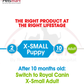 Royal Canin X-Small Puppy life stage from 2 to 10 months before transition to X-Small Adult
