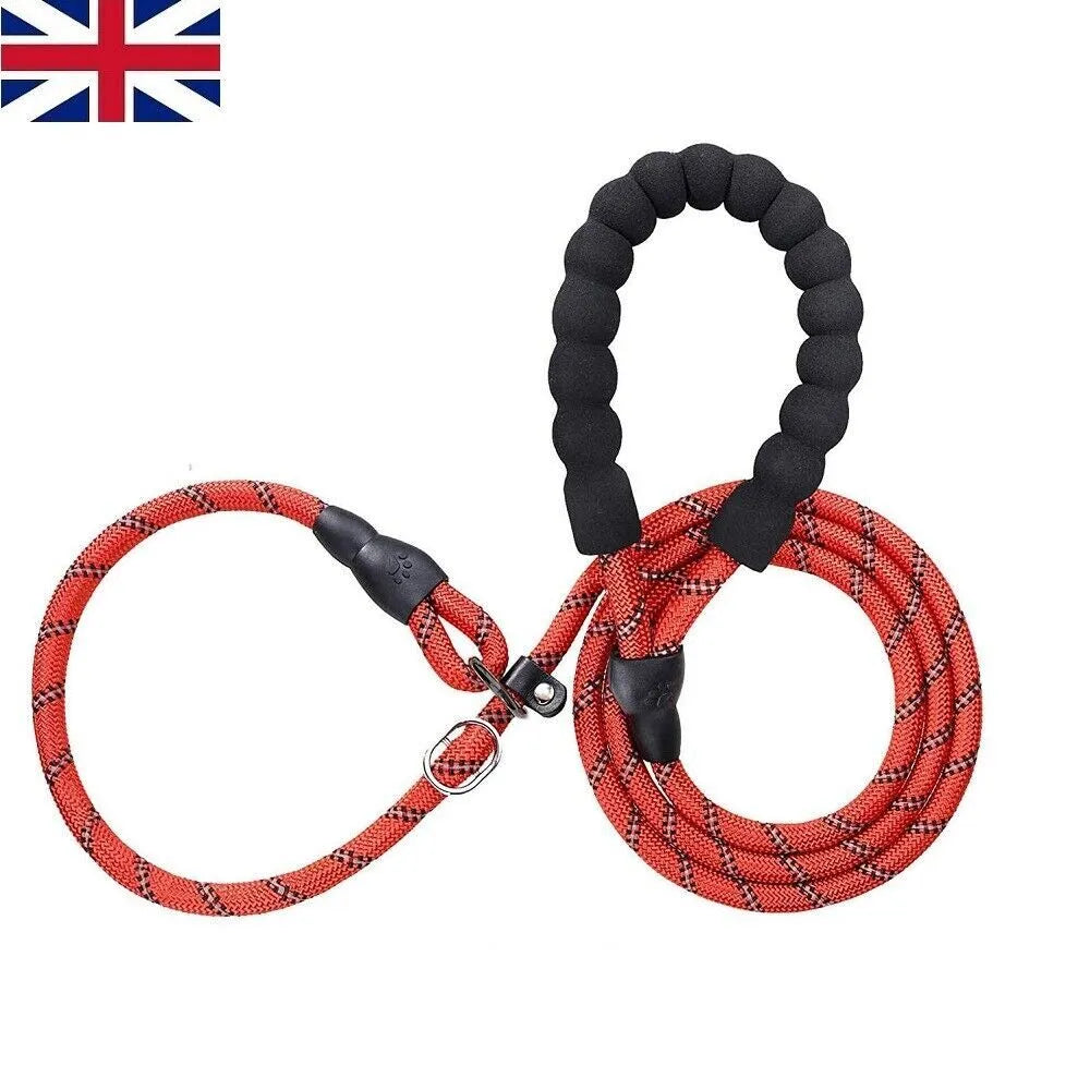 Round Rope Leash Imp Rubber Handle (Small)