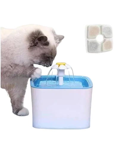 USB Electric Cat Water Fountain with Quadruple Filtration