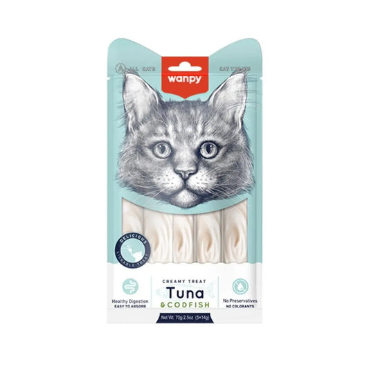 Wanpy Chicken Creamy Treats for Cats - Tuna &amp; CODFISH