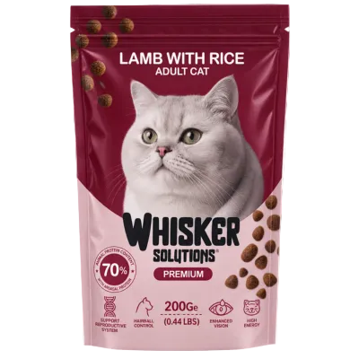 Whisker Solutions Lamb with Rice Adult Cat Food 200g